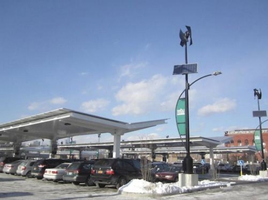Solar carport at Whole Foods in Brooklyn, NY. Photo by Solaire Generation.