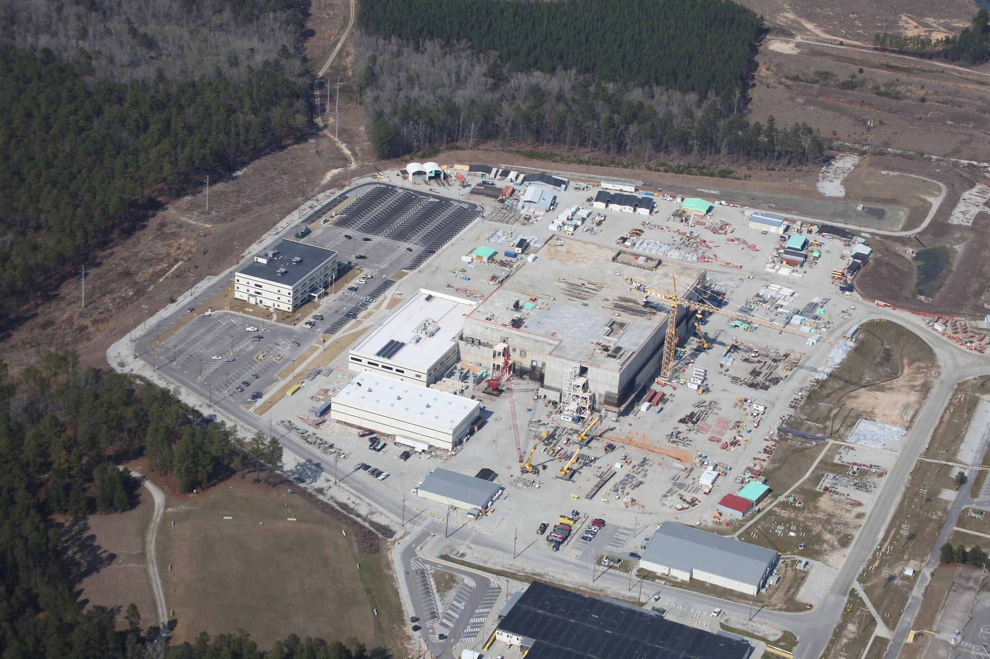 The MOX plutonium fuel factory under construction at the Savannah River Site in South Carolina, 2013.  Photo from Friends of the Earth.