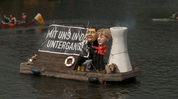 a float at the renewable energy rally in Berlin last weekend