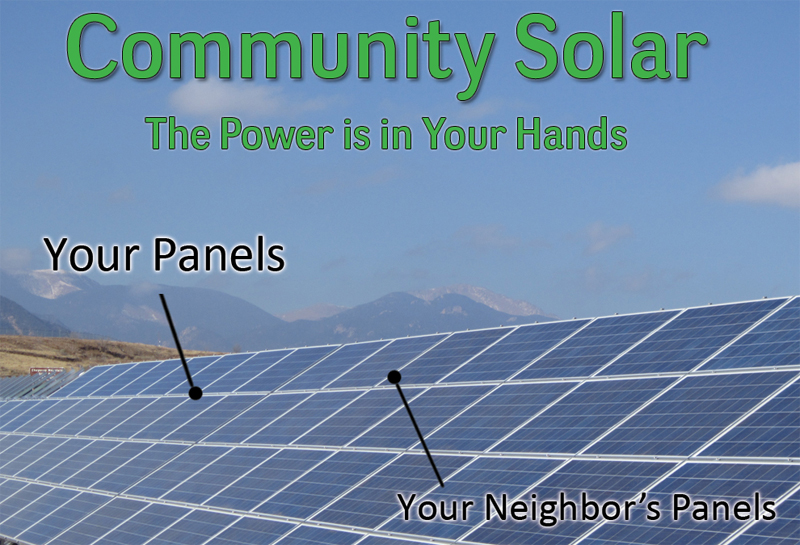 A community solar farm in Colorado Springs, Colorado.