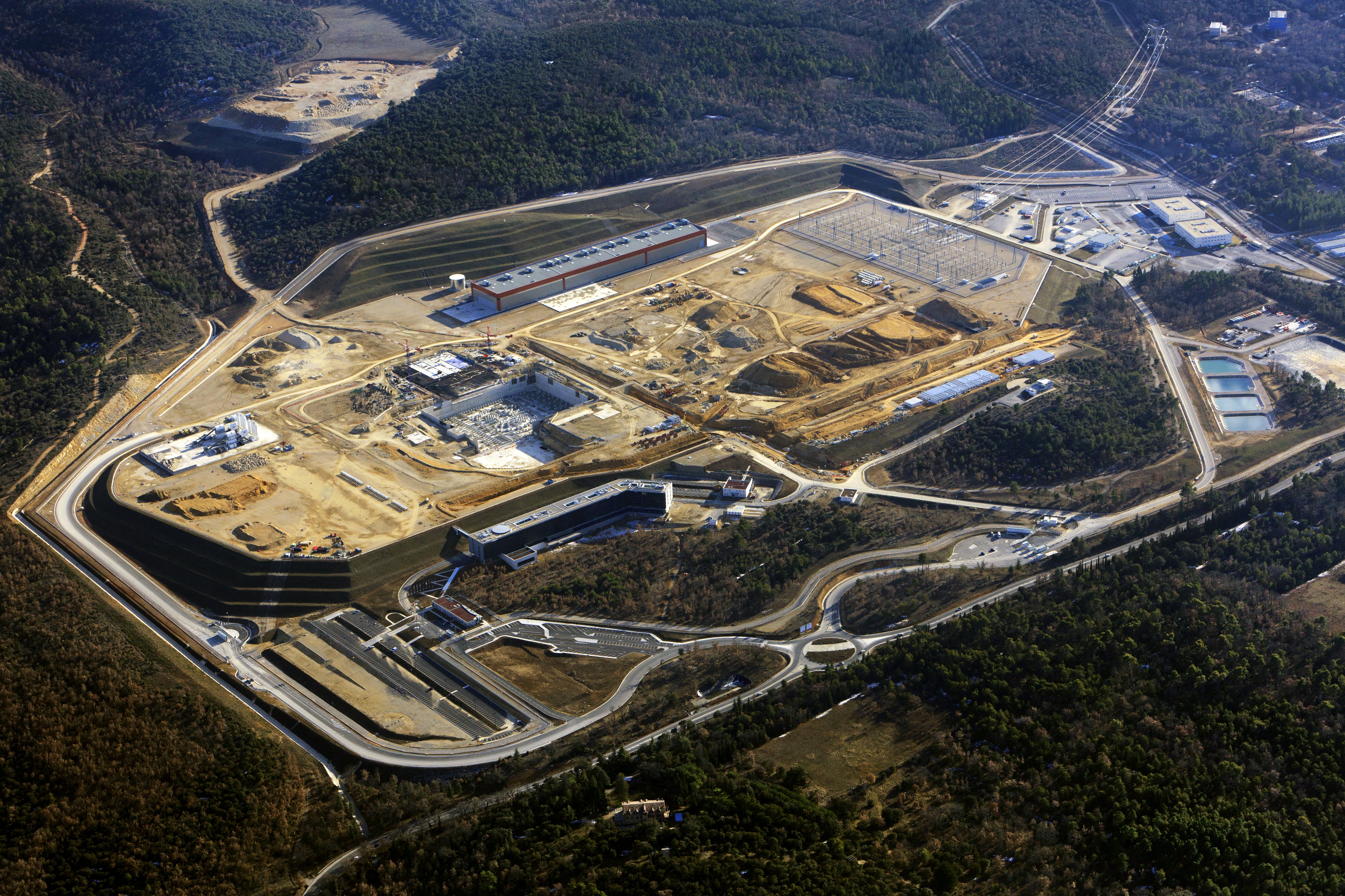 The international ITER fusion project under construction in the south of France. Over budget, behind schedule, what else is new? Photo taken February 2013.
