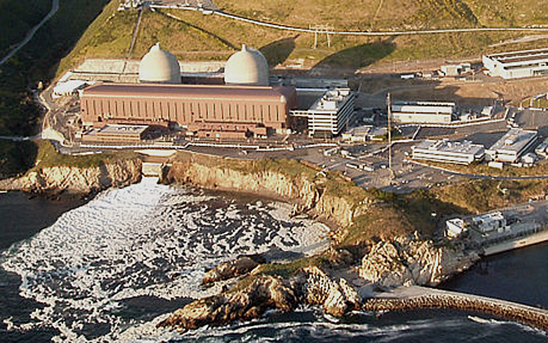 The Diablo Canyon reactors near San Luis Obispo, California
