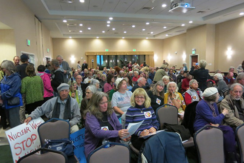 A packed meeting on the "waste confidence" rule in San Luis Obispo, CA, November 2013.